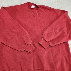 Vintage Russell Athletic Sweatshirt Men L Red Crewneck USA Made 80s 90s Jumper